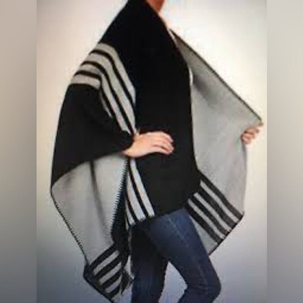 ReneeC. Women's Winter Open Front Wear over Wraps Cozy Sweater Cardigan Poncho
